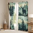 thumbnail image 3 of Homewish Wild Deer Curtains Pack of 2 (42x84 Each),Jungle Animal Curtains Blackout,Rustic Plant Pine Tree Bedroom Curtains For Boys Kids,Breathable Home Decor, 3 of 6