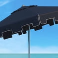 thumbnail image 4 of Safavieh Zimmerman 9ft UV-Resistant Metal Push Button Tilt Umbrella in Navy, 4 of 5