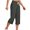 Gris Foncé, variante sur Daeful Pantalon Capri pour Femmes Taille Haute Pantalon Vacances Jambe Droite Ample Capris Gris Foncé TG