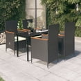 thumbnail image 1 of vidaXL 5 Piece Garden Dining Set with Cushions Black, 1 of 5