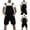 Black, variant on Xysaqa Mens Denim Bib Overall Shorts Casual Loose Fit Walkshort Ripped Jeans Jumpsuit Button Hole Rompers with Pocket