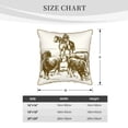 thumbnail image 4 of Fotbe Cattle Drive By Two Cowboys Pattern Velvet Decorative Throw Pillow Covers with Elegant Piping, Soft Plush Cushion Cover for Sofa, Bed, Car, Office-18"x18", 4 of 8