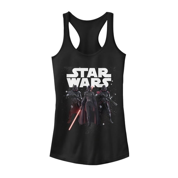 Junior's Star Wars Jedi: Fallen Order Starry Inquisitor Racerback Tank Top Black 2X Large