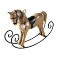 thumbnail image 2 of Distressed-style Wooden Rocking Horse Ornament -style Tabletop Decor Nostalgic Bookshelf Accessory Handcrafted Piece And Holiday Gift, Farmhouse Garden Home Office Desk Decor, 2 of 6