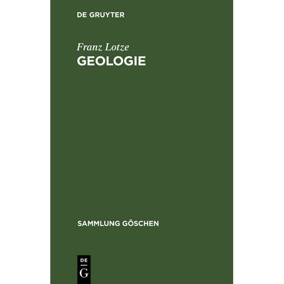 Sammlung Göschen: Geologie (Hardcover)