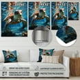 thumbnail image 4 of Designart "Oceanic Gentle Voyager" Animals Turtle Metal Wall Art Prints, 4 of 5