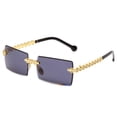 thumbnail image 1 of de sol sin montura geométricas para mujer y niña, protección antirreflejo 400 enteros Colcomx Gafas de sol sin montura, 1 of 8