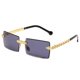 thumbnail image 1 of Gafas de sol sin montura para mujer con estilo piloto de moda, protección UV4 para conducir Copos enteros grises, 1 of 9