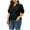 Black, variant on AnuYalue Oversized Notch V Neck T Shirts for Women Plus Size Puff Sleeve Eyelet Embroidery Tops Dressy Casual Short Sleeve Tunic Blouses
