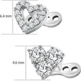 thumbnail image 2 of 2Pcs 14G CZ Heart Dermal Anchor Tops 316L Surgical Steel Microdermals Body Piercings for Women Men, 2 of 4