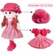 thumbnail image 2 of Girl Rag Doll Cute Plush Toy Soft Baby Princess Hat and Removable Clothes Girl Gift for Age 0+, Birthday Gift, Christening Gift, Valentine's Day, C, 2 of 5