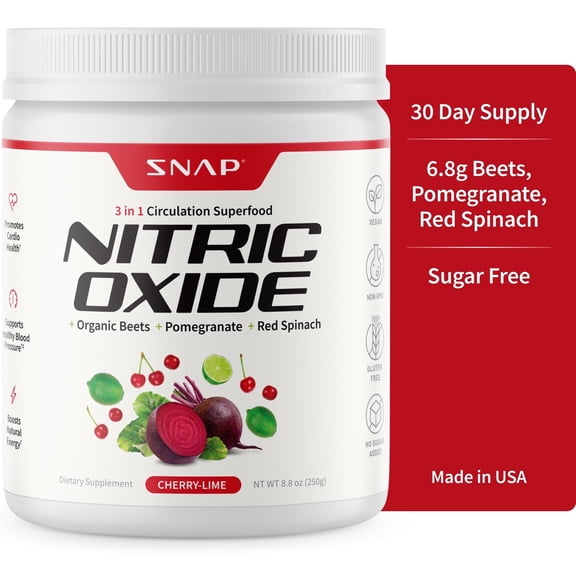 Snap Supplements Beetroot Bioperine Powder - Supports Blood Pressure & Heart Health, 250g