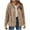 Beige, variant on Leadmall Women Fleece Jackets Snap Buttons Closure Lapel Long Sleeve Fleece Lined Open Front Cardigans Coat Thick Warm Winter Fuzzy Fleece Cardigan Sweater with Pockets Outerwear White XL