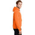 thumbnail image 3 of Gildan High Visibility Safety Hoodie with Pockets, Men's Hi Vis 8 Oz 50/50 Cotton/poly Work Reflective Orange Pullover Hooded Sweatshirt, S, 3 of 6