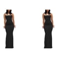 thumbnail image 4 of Sonducket larga Vestido ajustado Ropa de fiesta Cami Tirantes finos Sin mangas Piel apretada Cerca Ropa de dormir atractiva Type2 NO2, 4 of 6