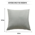 thumbnail image 3 of Set of 2 Outdoor Waterproof Throw Pillow Covers 18x18 Inch for Patio Garden Porch Sofa, Gray, 3 of 7