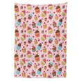 thumbnail image 3 of Ambesonne Pink Tablecloth Rectangular Table Cover, Kitchen Cupcakes Muffins, 52"x70", Pale Pink and Brown, 3 of 4