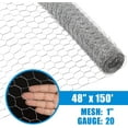 thumbnail image 2 of Fencer Wire Poultry Netting Fence, 20 Gauge Galvanized Hexagonal Chicken Wire Fence, 1-Inch Mesh Opening Size (4 ft. x 150 ft.), 2 of 9