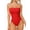 Red, variant on Womens Tube Bodysuits Strapless Basic Sleeveless Ruched Stretch Classic-Fit Tops Sexy Bodysuits