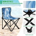 thumbnail image 4 of Outdoor Folding Chair 14.46x14.46x22.83 Inches, Camping Folding Chair Easy to Carry Ideal for Outdoor Picnics Camping Park Fishing Cartoon Blue Roses Seamless, 4 of 8