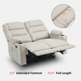 thumbnail image 3 of MCombo Power Loveseat Recliner, Electric Reclining Loveseat Sofa with Heat and Vibration, Cup Holders, USB Charge Port, Faux Leather Reclining Sofa for Living Room PR622, 3 of 9