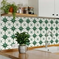thumbnail image 3 of Mi Alma Removable Vinyl Star Shaped Light Green Backsplash Tile Stickers, 24pcs, 3 of 11
