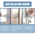 thumbnail image 3 of WQLPP-bouchons de Porte en Métal Portables, Verrou de Sécurité Domestique pour Portes à Ouverture Intérieure, Dispositifs de Renforcement de Sécurité Conçus sur Guitare pour Porte Latérale, 3 of 4