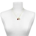 thumbnail image 2 of Delight Jewelry Silver-tone Mini Red Translucent Ladybug - Large Goldtone Crystal Initial - B - Charm Necklace, 17.5"+2", 2 of 4