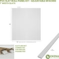 thumbnail image 2 of Ekena Millwork 94"H x 3/8"T Adjustable PVC Slat Wall Panel Kit w/ 1"W Slats, Unfinished (contains 42 Slats), 2 of 7
