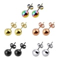 thumbnail image 2 of Stainless Steel Mens Womens Stud Earrings package of 5 pairs 20 Gauge (0.8mm), 2 of 8
