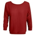 thumbnail image 4 of Arlun,Casual Long Sleeve Tshirts for Women 2025 Ribbed Knit Crewneck Loose Fit Comfortable Soft Basic Tee Shirts Plus Size Color Pure Tops for Autumn Winter RD1 XXL, 4 of 4
