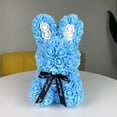 thumbnail image 5 of Romantic Blue Bunny Floral Gift with Preserved Roses and PE Foam Flowers, Long-Lasting Valentine's Day Anniversary Housewarming Birthday Gift for Women, 5 of 5