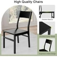 thumbnail image 3 of iPormis 63" Extendable Kitchen Table Set for 4-6 People, 7-Piece Large Dining Table Set With 6 Chairs,Mid-Century Modern Dining Room Table,Black, 3 of 7