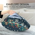 thumbnail image 4 of Yayeee Pillowcase King Size Set of 2 Satin Wrinkle Resistant Pillow Case, Blue Christmas Santa, 4 of 8