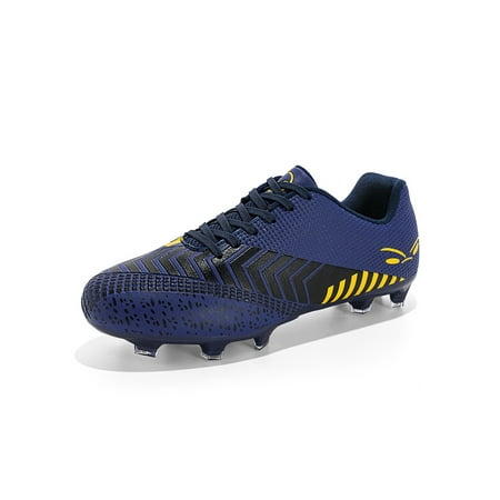 

Bellella Unisex Football Shoes Firm Ground Sneakers Training Soccer Cleats Professional Running Sneaker Sport Competition Athletic Shoe Blue 8