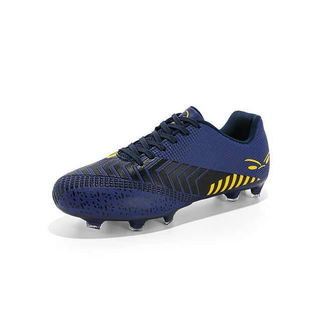 UKAP Chaussures de Soccer pour Enfants Crampons Espadrilles d'Entraînement Chaussures de Soccer Sport Confortables Espadrilles de Course Bleues 7