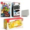 Nintendo Switch Lite Console Yellow with Super Mario 3D World + Bowser’s Fury, Accessory Starter Kit and Screen Cleaning Cloth Bundle