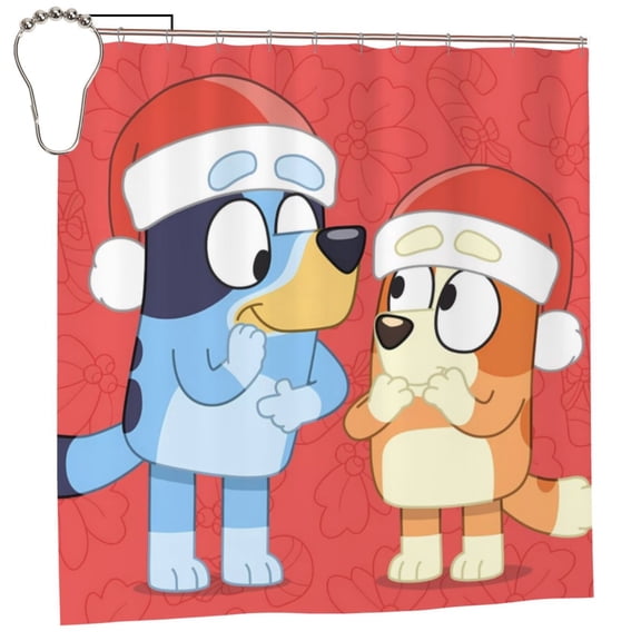 Netaao Bluey for Waterproof Shower Curtain 72x72in with Hooks Machine Washable