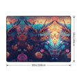 thumbnail image 2 of Area Rugs For Living Room Decor - Colorful Feather Owl Soft Anti Slip Throw Washable Rugs 5x7 For Bedroom, Indoor Carpet For Bedroom Living Room 80x58In, 2 of 7