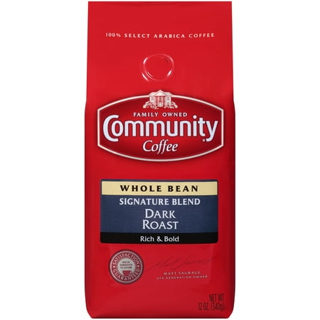 - Community® Coffee Signature Blend Dark Roast Whole Bean Coffee 12 oz. Bag