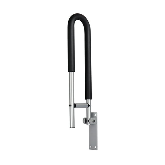 Amdohai Bathroom Grab Bar Handle Flip-up Screw-in Toilet Safety Rail Hand Grip Home Health Care Equipment for Elderly Disabled