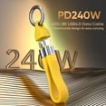 thumbnail image 5 of Klonfd Short Type C PD 240W USB 4.0 Type C Short /40Gbps Data Transfer60Hz Video Display3/4 For 1Phone16/15Ma Book/1Pad SeriesGalaxyAndroid Auto VR Device, 5 of 5
