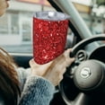 thumbnail image 6 of KLL Red Glitter Print 40oz Stainless Steel Insulated Car Cup with Spillproof Lid - Keep Your Drink Hot or Cold on the Go-Without Straw, 6 of 8