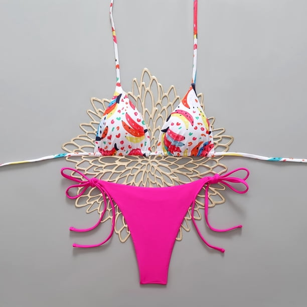 Trajes de baño para mujer, bikinis de cintura alta con cordón ajustable, traje de baño fruncido, conjunto dividido, trajes de baño para mujer, trajes de baño para mujer, traje de baño para mujer, traj