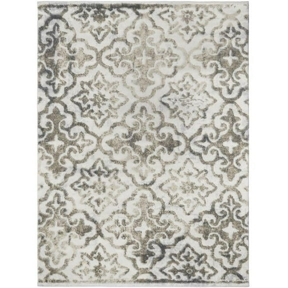 Mayberry Rug DN8941 5X8 5 ft. 3 in. x 7 ft. 3 in. Denver Calypso Area Rug, Beige