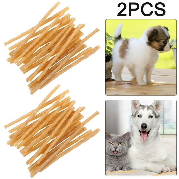 20 Piezas para Dientes Rollo Piel Vaca Goma para Masticar para para Dientes Perro