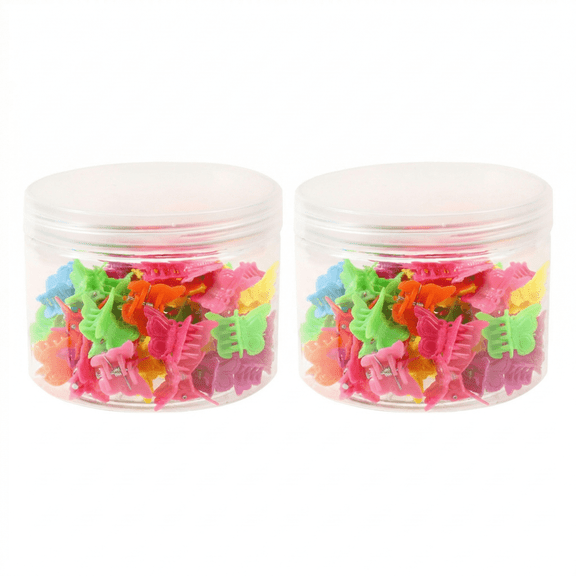 Butterfly Hair Clips, 100Pcs (2 Tubs of 50), Mini Butterfly Hair Clips, Women's Styling Tools, Women's Braiding DIY Accessories