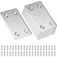 thumbnail image 1 of 10 piezas de 60 X 38 mm Placas de reparación Estante de soporte recto de acero inoxidable Soporte plano Placas de reparación Placa de reparación de muebles Fijación de unión con agujeros Crj, 1 of 5