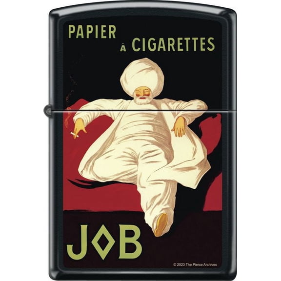 Job Papier a Cigarettes Black Matte Zippo Lighter