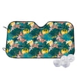 thumbnail image 2 of Lsque Hawaiian Style Car Windshield Sun Shade | Accordion Folding Style Auto Shade for Car Truck SUV Van | Blocks UV Rays Sun Visor Protector | Small, 2 of 7